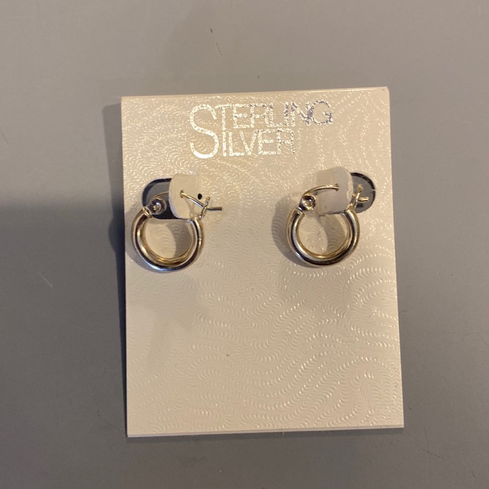 Sterling hoop earrings